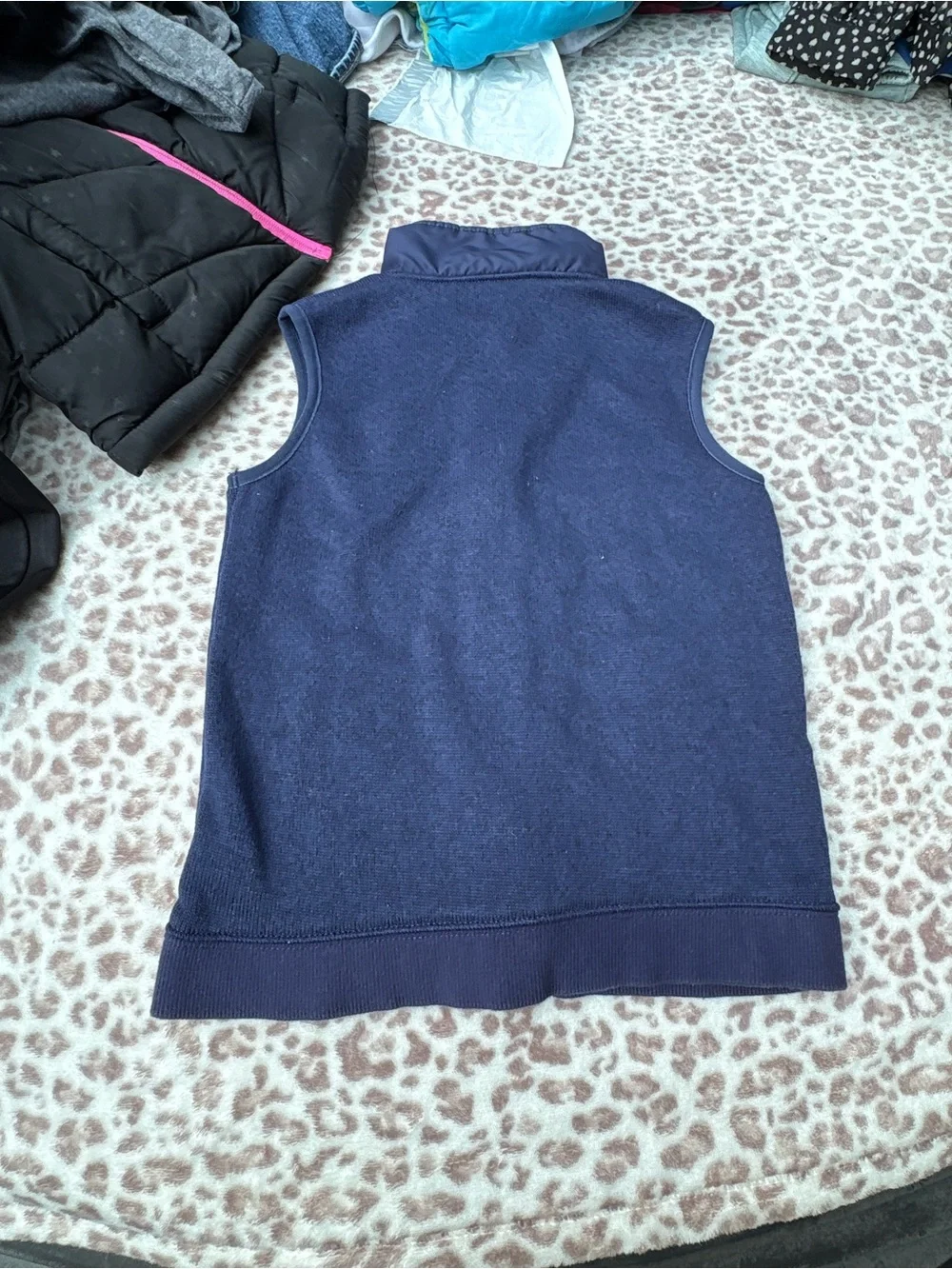 Carters Size 7 Navy Blue Zip Up Vest